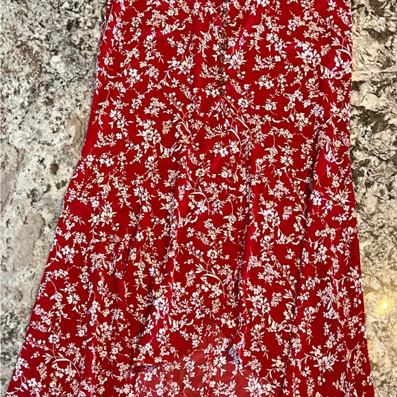 Medium Women’s Juniors Windsor On Vacay Floral Maxi Skirt Beach Boho Buttons - Picture 13 of 15